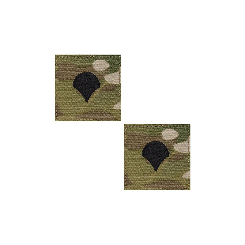 Army embroidered OCP with hook rank insignia: Specialist 4