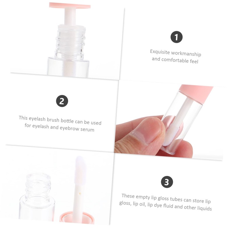 Baluue Visible Lip-glaze Bottles Pcs Lip Gloss Tube Set Compact