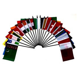 INTERNATIONAL/COUNTRY WORLD FLAG SET--Polyester 4"x6" Flags, One Flag for Each Country in a Specific Region or World Organization, 4x6 Miniature Desk & Table Flags, Small Mini Stick Flags (Africa, Northwest)