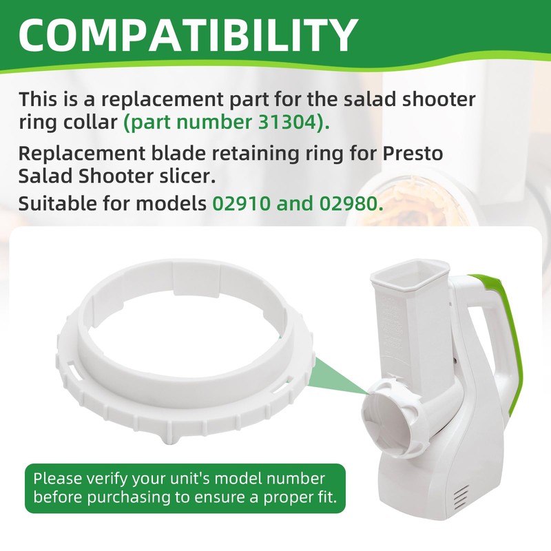 31304 Salad Shooter Retaining Collar for Presto Salad Shooter 02910