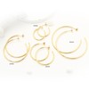 Big Pure Titanium C-Hoop Earrings for Women 14K Gold Plated,