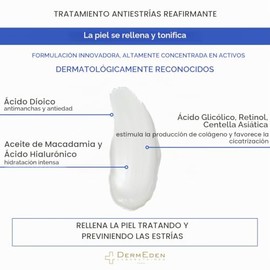 DERMEDEN Crema reafirmante para el cuidado de las marcas elásticas de protocolo específico, 200 ml