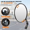 Yeatruojeet 12 inch Acrylic adjustable traffic convex mirror, outdoor road
