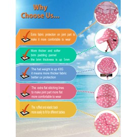 weVSwe Baby Girl Swimming Costume UV Protection One Ppiece with Toddler Sun Hat Flap Cap Pink Heart 6-12 Months