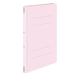 Kokuyo flat file Paper Cover Resin Binding Hardware 2 Hole A4 150 Sheets Accommodate Pink , safety pink