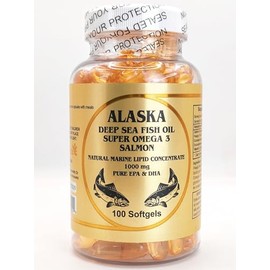 Omega 3 de salmón de Alaska 1000 mg 100 cápsulas blandas