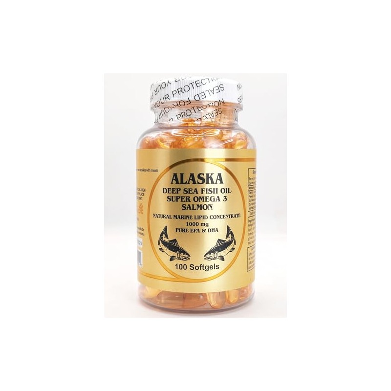 Omega 3 de salmón de Alaska 1000 mg 100 cápsulas