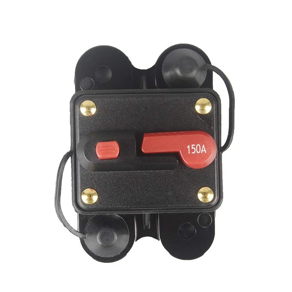 WOHHOM 150Amp Circuit Breaker Manual Reset Fuse holder, 30A-300A 12V-24V