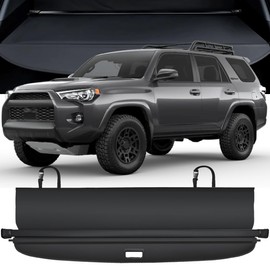 Trunk Cargo Cover for Toyota 4Runner 2010-2024, Car Accessories, Anti-Peeping Retractable Cargo Cover for Security Shade, Privacy Screen with Leather Material, Extra Cover (Leather Material)