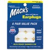 Max MKEPG-WH1 Ear Plugs, White, 6 Pairs