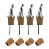 Westmark 4 spirits/oil pourers + 4 replacement corks, extra short,