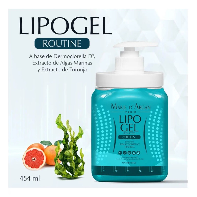 Marie D'argan Lipo Gel Reducción, Firmeza 454ml Tonifica