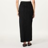 The Drop Rylie Maxi Denim Skirt with Front Slit Skirt,