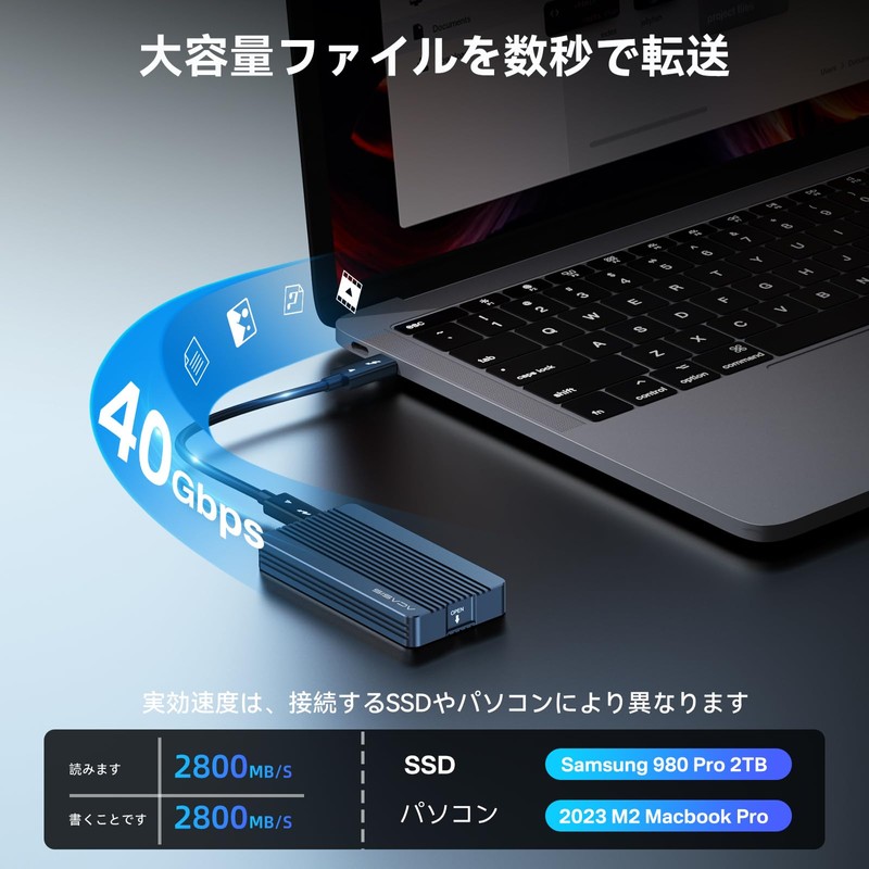 ACASIS, 40Gbps Ultra High Speed, M.2SSD External Case, Compatible with