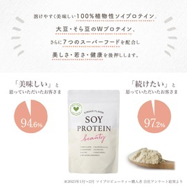 ソイプロビューティ きな粉味 200g ハリウッド化粧品 ソイプロテイン 大豆プロテイン 植物性タンパク質 和漢植物成分配合 ヴィーガン