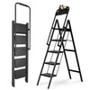 OOSOFITT 5 Step Ladder with Handrails, Ladders for Home with