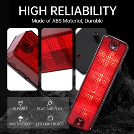 XATVXUTV 1PC LED Tail Light for Pioneer 520 700 1000 14-25, Red Rear Taillight Brake Stop Lamp for Honda Pioneer 520 700 1000 2014-2025 Accessories, Replace OEM#33700-HL3-A01