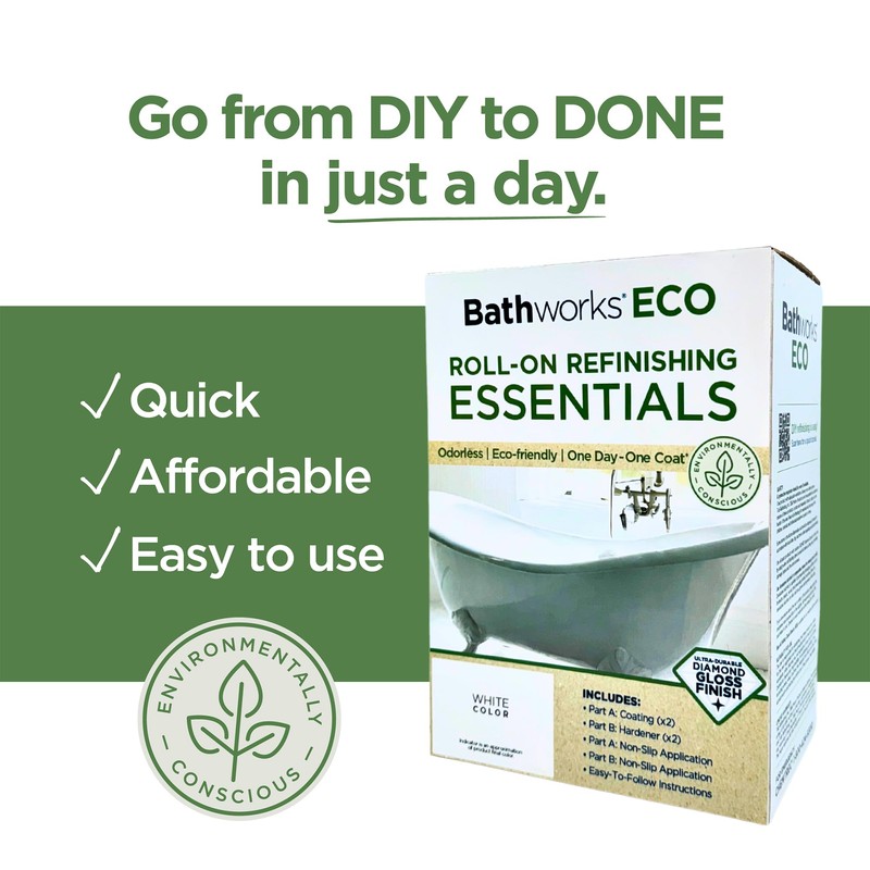 Bathworks Eco Essentials Refinishing Kit - 26 fl oz, Low
