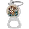Japanese Dragon and Tiger Bottle Opener Keychain