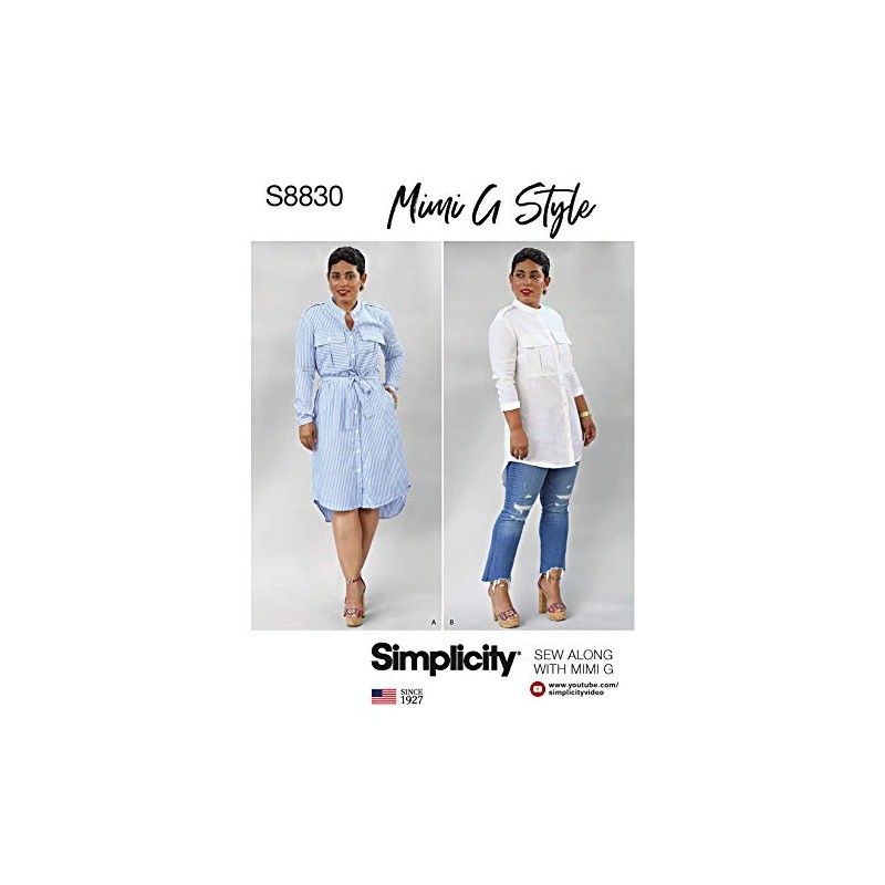 Simplicity Women's Shirt Dress Sewing Patterns by Mimi G Style,