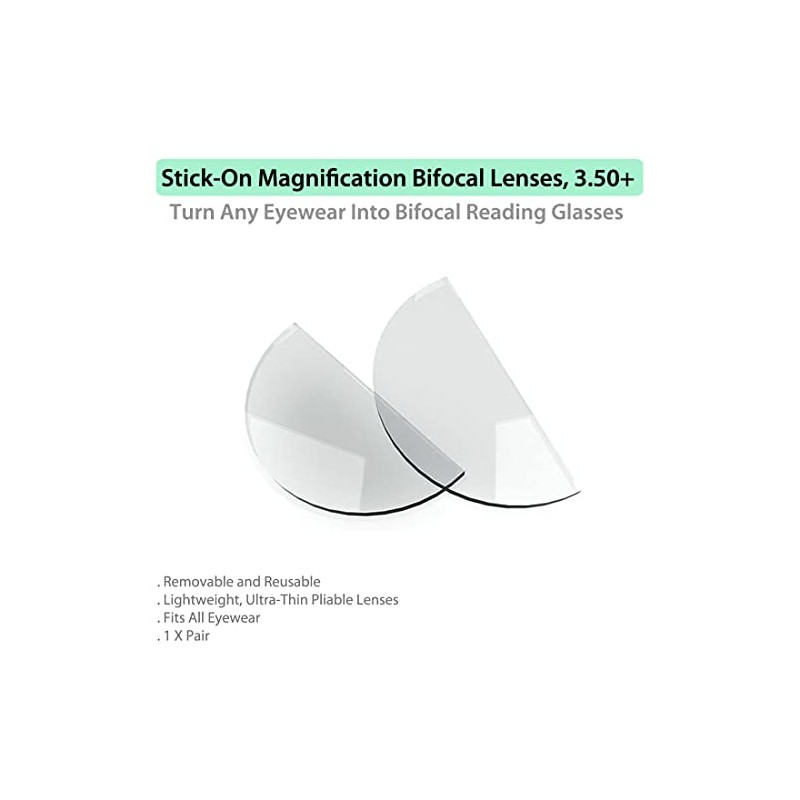 EarLift Stick-On Readers For Reading Glasses Sunglasses Ultra-Thin Removable Lightweight