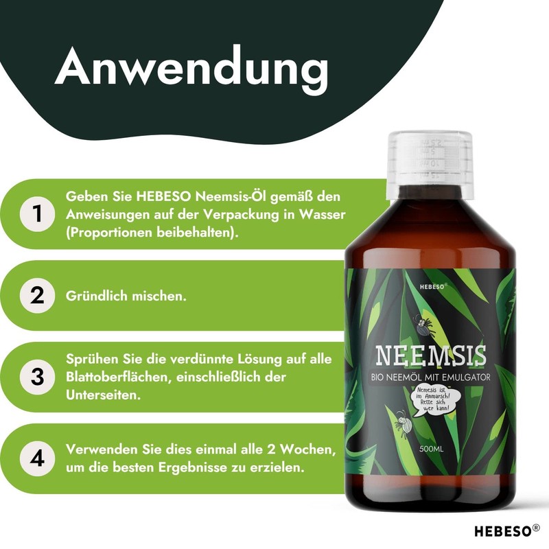 HEBESO® NEEMSIS Organic Neem Oil with Natural Emulsifier, Ready to