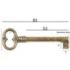 Furniture Key Antique Style Furniture Burnished Replacement Key Blank Patina
