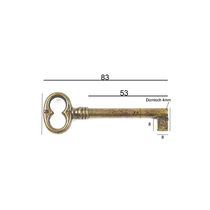 Furniture Key Antique Style Furniture Burnished Replacement Key Blank Patina