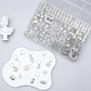 259pcs Silver Hair Jewelry for Braids 19styles Hair Charms Accessories