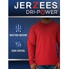 Jerzees Men's Dri-Power Cotton Blend Long Sleeve Tees, Moisture Wicking,