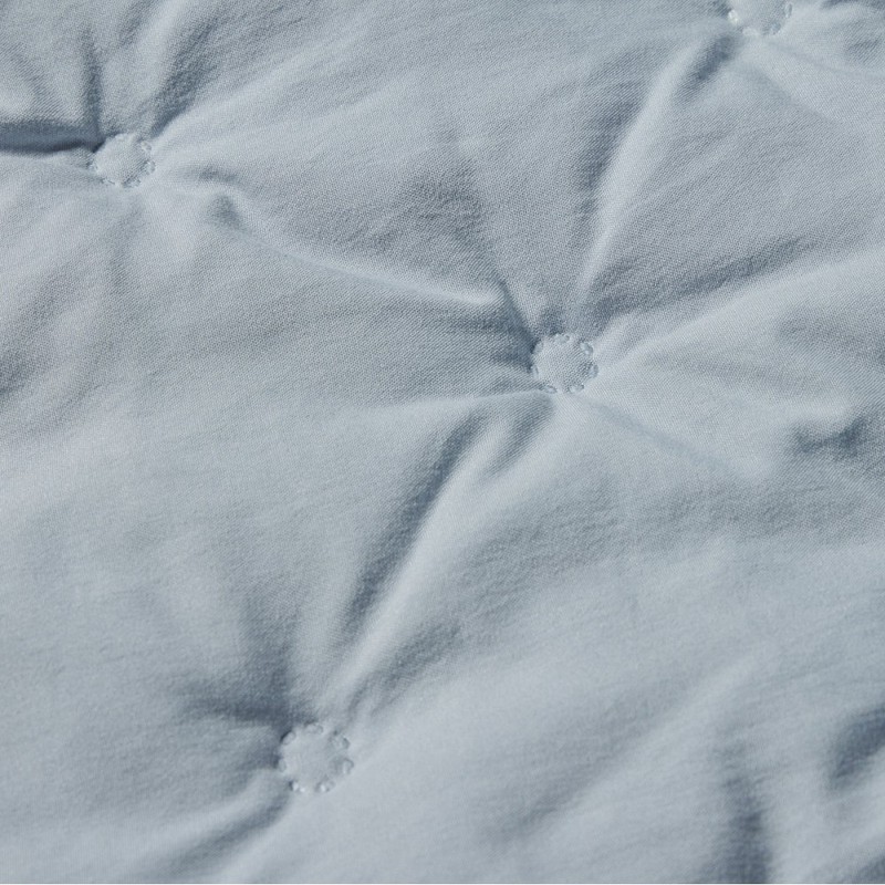 Jaju [JAJU] Line Seeker Quilted Blanket SS Blue Gray