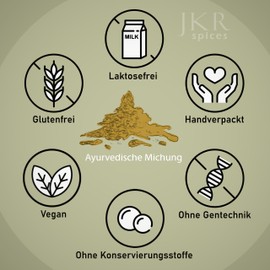 JKR Spices Ayurvedic Spice Mix 250 g | Cumin Cumin, Coriander, Turmeric and Nutmeg | Traditional Ayurveda Spice Mix for Cooking | CO² Neutral Packaging