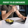 Dealusy 50 Pack (100-Piece) 24 oz Meal Prep Containers Reusable