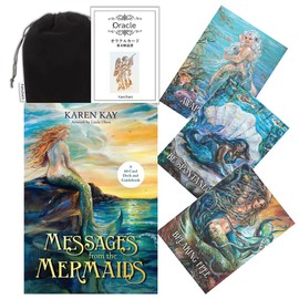 Kancharo Oracle Cards, 44 Cards, Tarot Divination [Message From The Mermaid, Messages from the Mermaids] Japanese Oracle Card Basic Instruction Manual & Pouch Included