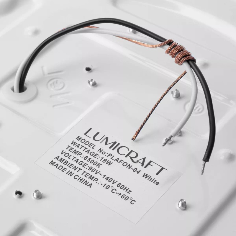 Lumicraft Lampara Led Panel Plafon 18 Watts Color Blanco