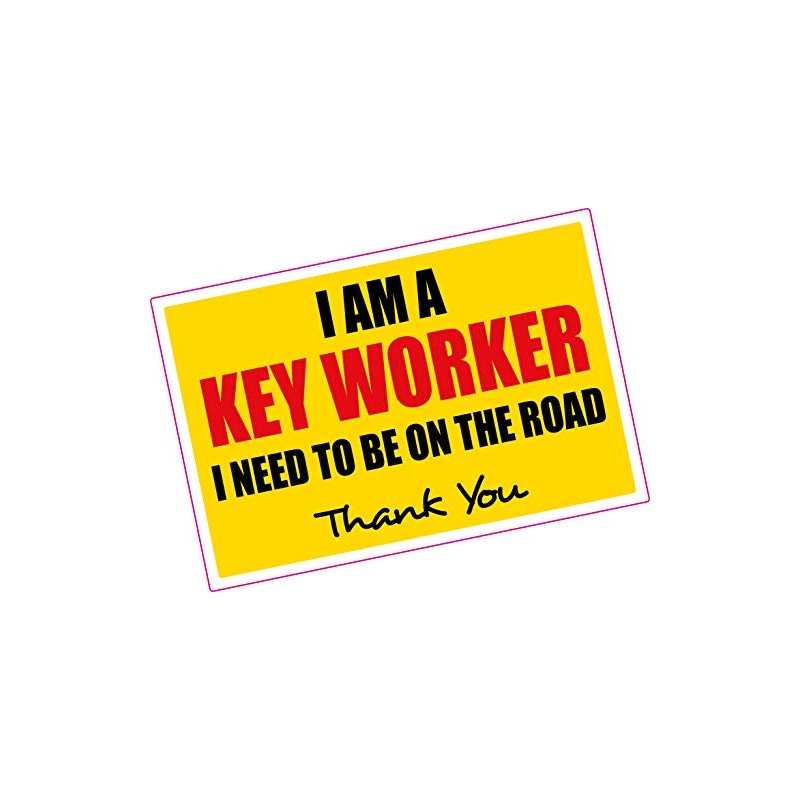 I AM A KEY WORKER - Vinyl Car Sticker 120mm