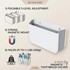 4Pcs-Magnetic Toothbrush Holder,Cruise Bathroom Organizer – Foldable, Wall Mounted, No