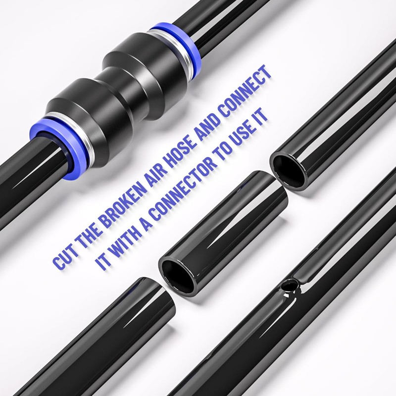 Bwintech 12 pieces 16 mm straight pneumatic plug-in connection, 2-way