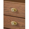 JIASENBAO 10 Pack Brushed Gold Cabinet Knobs with Base Brass