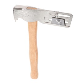 MWT 005 MH 17oz Magnet Roofing Hatchet Carbon Steel Shingling Hammer with Wooden Handle Roof Repair Magnetic Roofing Hammer, Magnetic Roofing Hatchet Roofing Axe with Solid Wood Handle