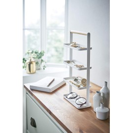 YAMAZAKI home 4-Tier Accessory Tray-Jewelry Holder & Storage Organizer, One Size, White