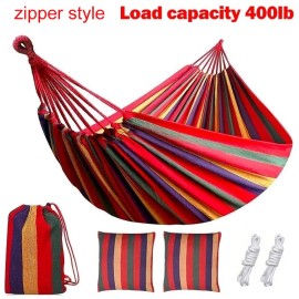 Unbranded New Camping Hammock Chair Bed Outdoor Hanging Swing Sleeping Garden+2 Pillow