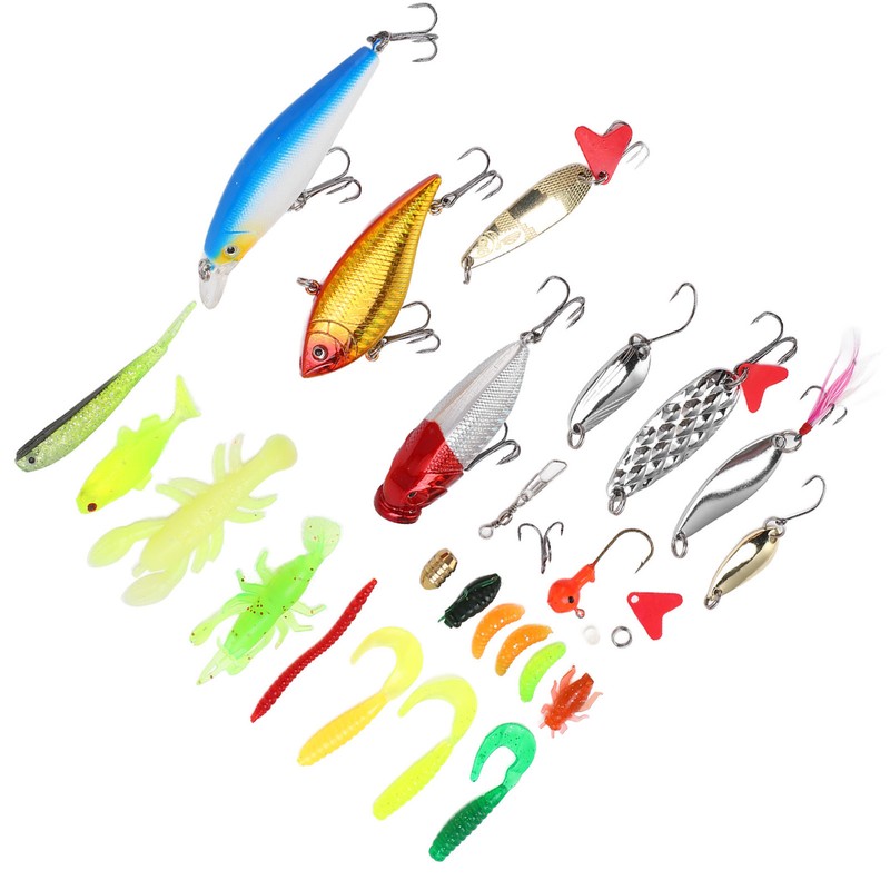 Fishing Tackle Set Soft and Hard Lure Baits Tackle Kit