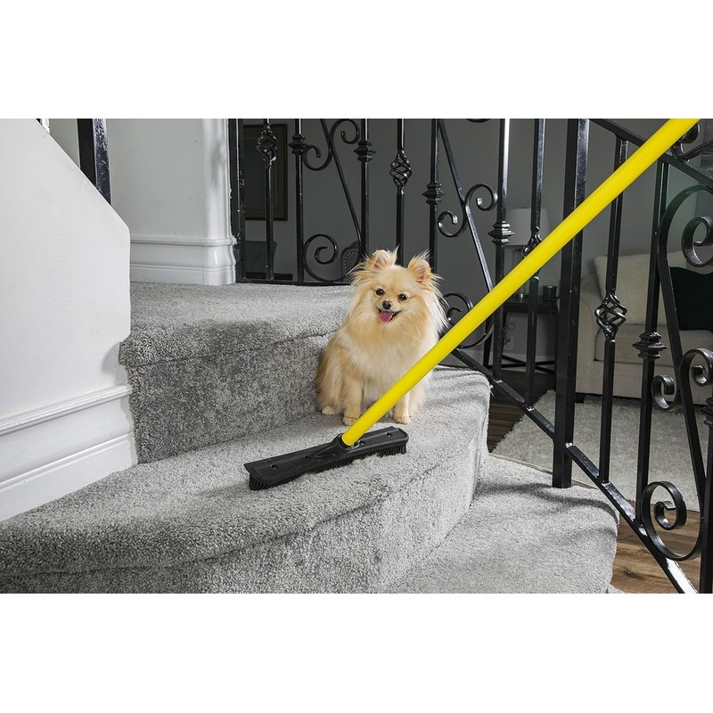 FURemover Original Pet Hair Rubber Broom with Squeegee, with 58”