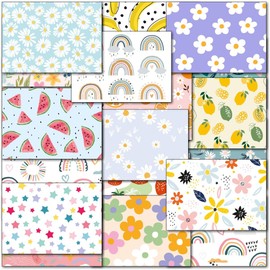 Doodlecards Pack 20x Female Blank Fruit & Flowers Design Notelets Cards. Multipack Thankyou Thank You, Notecards with envelopes.100% Recyclable. Made in The UK.