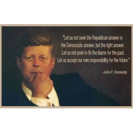 J.F.K  Quote  refrigerator magnet 3 X 5 "