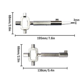 Anlising 2PCS Universal Construction Key, Building Universal Key, 6 in 1 Construction Master Key, Architect Key, Multifunctional Construction Key, Construction Site Key, for Angle Measurement