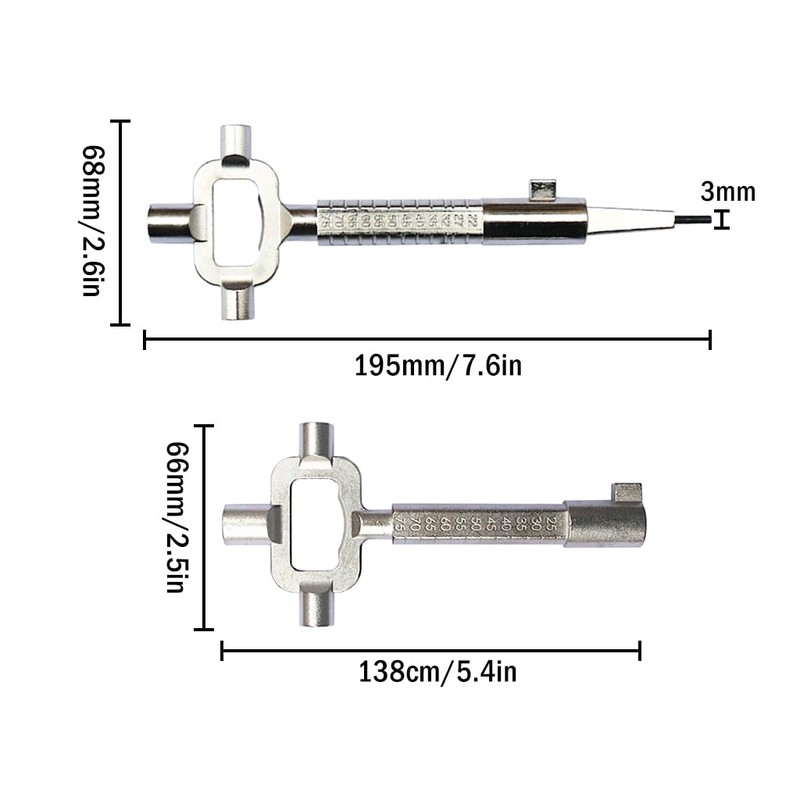 Anlising 2PCS Universal Construction Key, Building Universal Key, 6 in