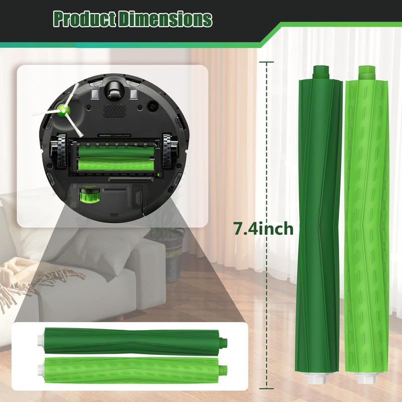 4 Sets Replacement Roller Brushes for iRobot Roomba i, j