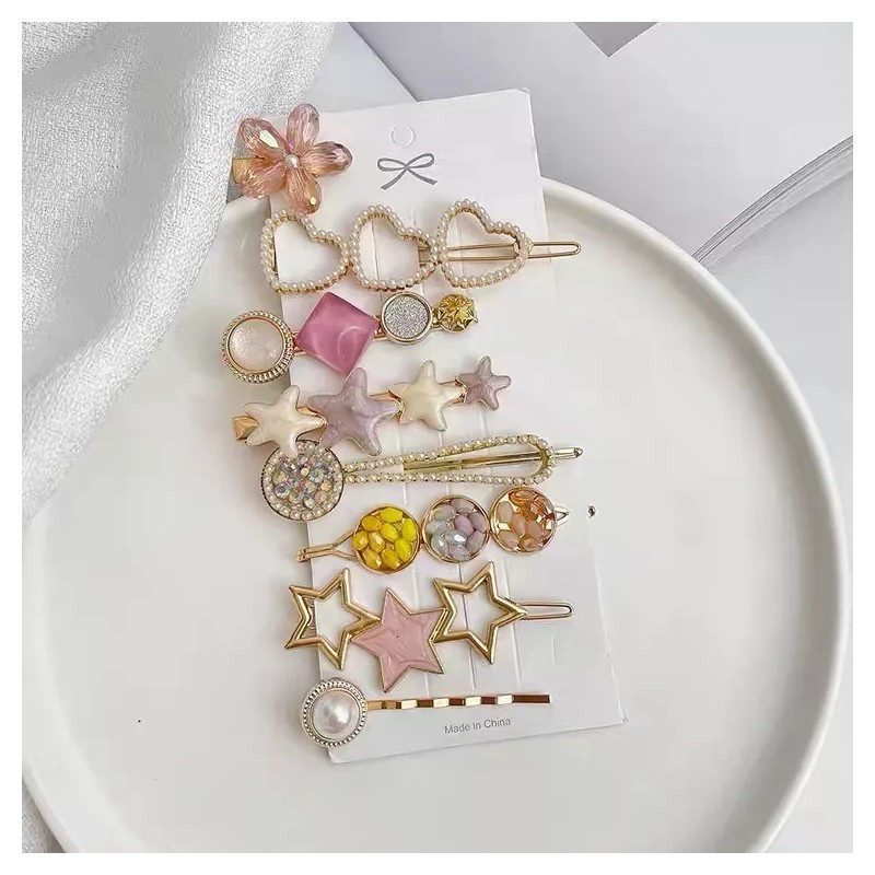 FairyBae 11kit Broche Pinza Pasador Cabello De Moda Perlas Floresh008